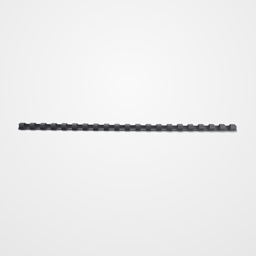 CANUTILLO PLASTICO GBC 21 anillas paso 5:1 NEGRO 6 mm CAJA de 100