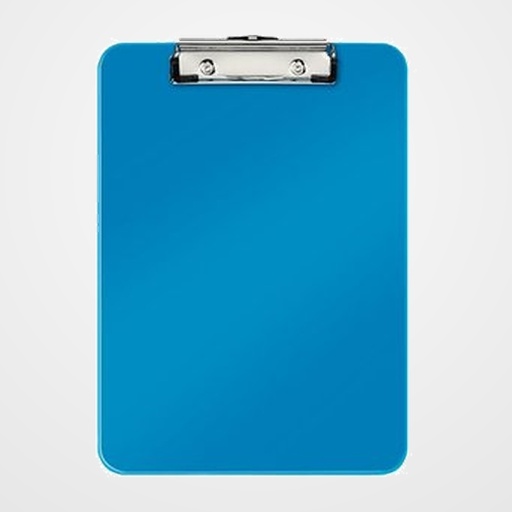 CARPETA con PINZA PORTABLOCS LEITZ WOW A4 AZUL METALIZADO