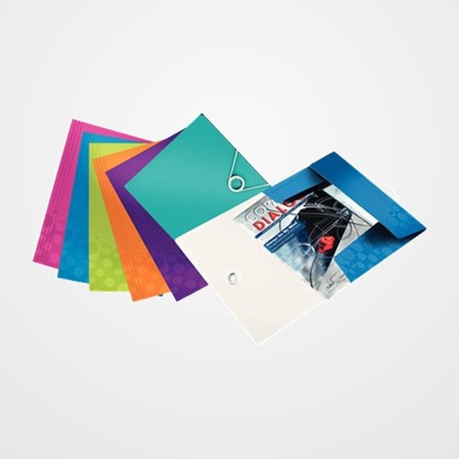 CARPETA de GOMAS y SOLAPAS LEITZ WOW PP A4 SURTIDO