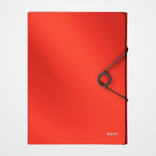 CARPETA de PROYECTOS LEITZ SOLID PP A4 GOMAS 3 cm ROJO