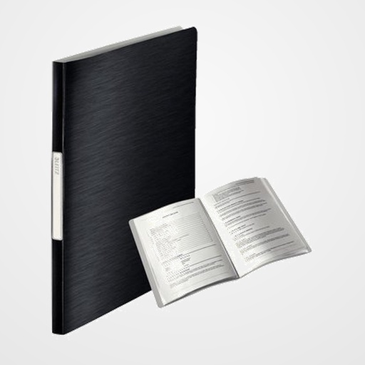CARPETA FUNDAS (TARIFARIO) LEITZ STYLE A4 PP 20 F. NEGRO SATINADO