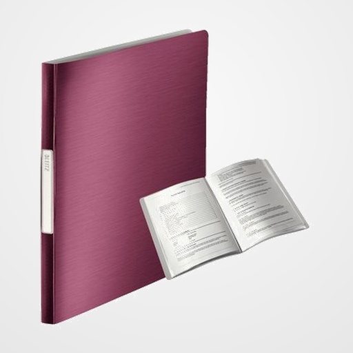 CARPETA FUNDAS (TARIFARIO) LEITZ STYLE A4 PP 40 F. ROJO GRANATE
