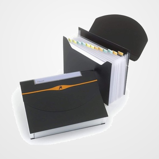 CLASIFICADOR FUELLE REXEL OPTIMA 13 DPTOS. NEGRA