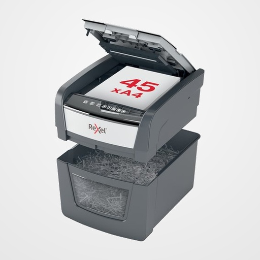 DESTRUCTORA OPTIMUM AUTO+ 45X (6/50h PARTIC.) Nv.seg.4 - particula 4x28mm, dep.20L Alimentador automático de 45h A4 80gr