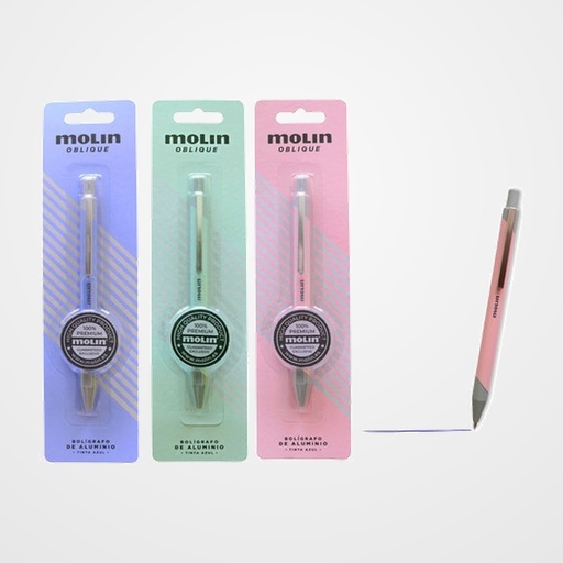 BOLIGRAFO MOLIN OBLIQUE PASTEL BLISTER DE 1