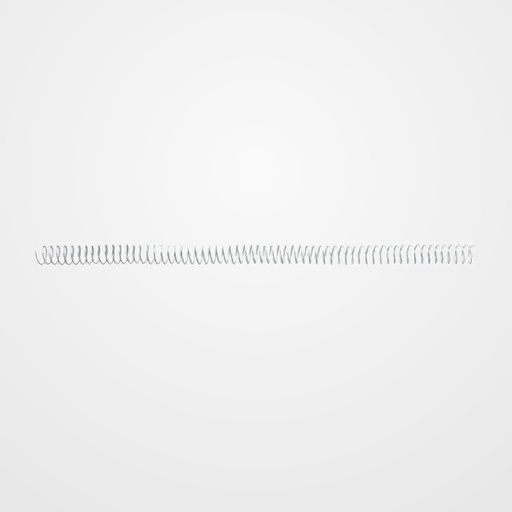 ESPIRAL METALICA GBC paso 5:1 BLANCA  12 mm CAJA de 100