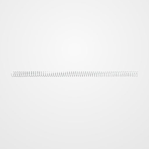 ESPIRAL METALICA GBC paso 5:1 BLANCO  6 mm CAJA de 100