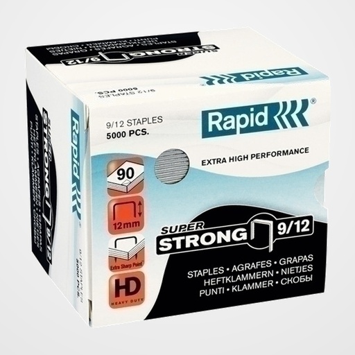 GRAPAS RAPID SUPER STRONG  9/12 mm. GALVANIZADAS caja de 5000