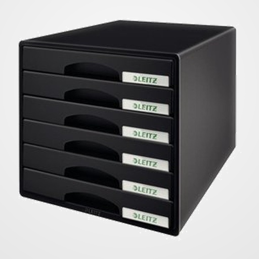 MODULO 6 CAJONES LEITZ NEGRO