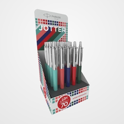 BOLIGRAFO PARKER JOTTER ORIGINAL 70 ANIVERSARIO EXPOSITOR DE 20 (4x 5 colores)