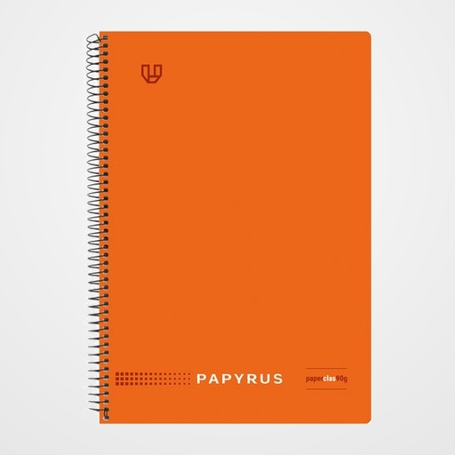 BLOC PAPYRUS UNICLASIC tapa PP Fº 80h CUADRIC.5x5 90g NARANJA
