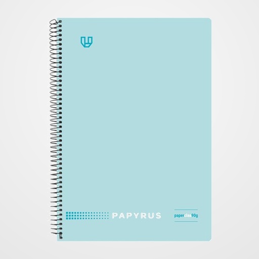 BLOC PAPYRUS UNICLASIC tapa PP 4º 80h PAUTA 3.5 90g AZUL SOFT