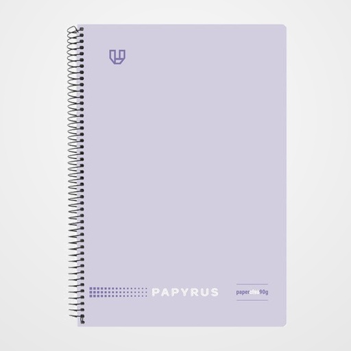 BLOC PAPYRUS UNI1 tapa PP A4+ 80h CUADRICULA 5X5 90g LAVANDA SOFT