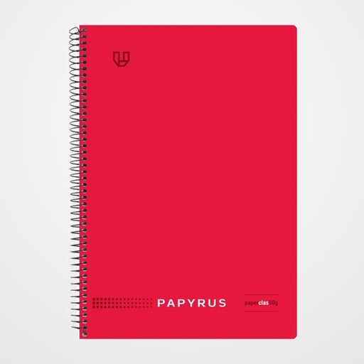 BLOC PAPYRUS UNI1 tapa PP A4+ 80h CUADRICULA 5X5 90g ROJO