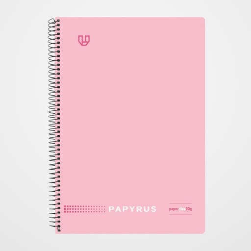 BLOC PAPYRUS UNI1 tapa PP A4+ 80h CUADRICULA 5X5 90g ROSA SOFT