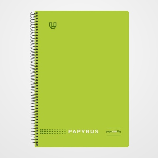 BLOC PAPYRUS UNI5 tapa PP A4+ 120h CUADRICULA 5X5 90g VERDE