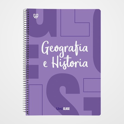 BLOC UNICLASE tapa PP Fº 80h CUAD. 4x4 90g GEOGRAFIA E HISTORIA LAVANDA