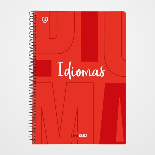 BLOC UNICLASE tapa PP Fº 80h CUAD. 4x4 90g IDIOMAS ROJO