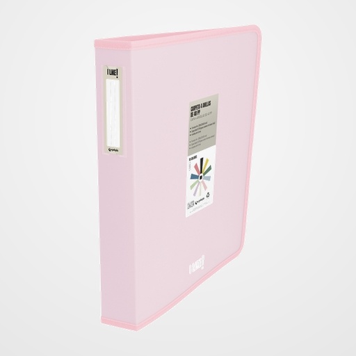 CARPETA de ANILLAS GRAFOPLAS LIKE 3 PP A4+ 4 an.MIXTAS 40mm ROSA SOFT