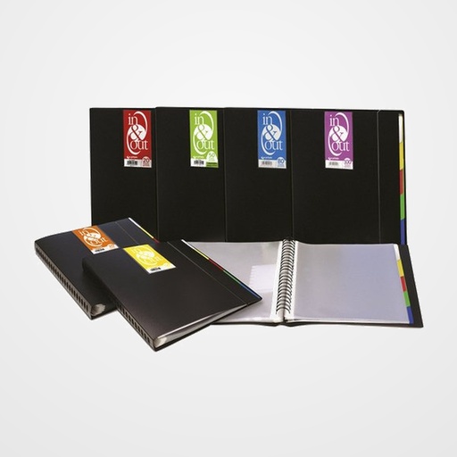 CARPETA FUNDAS (TARIFARIO) GRAFOPLAS ESPIRAL PP IN&OUT OPACO A4 80 F. NEGRO