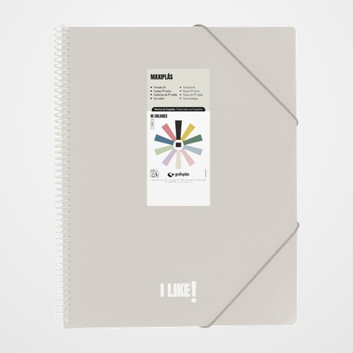 CARPETA FUNDAS (TARIFARIO) GRAFOPLAS ESPIRAL PP RIGIDO MAXIPLAS LIKE 3 A4 20 F. ARENA
