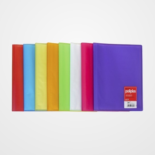 CARPETA FUNDAS (TARIFARIO) GRAFOPLAS PP FLEXIBLE POLIPLAS TRANS. A4 30 F. CRISTAL