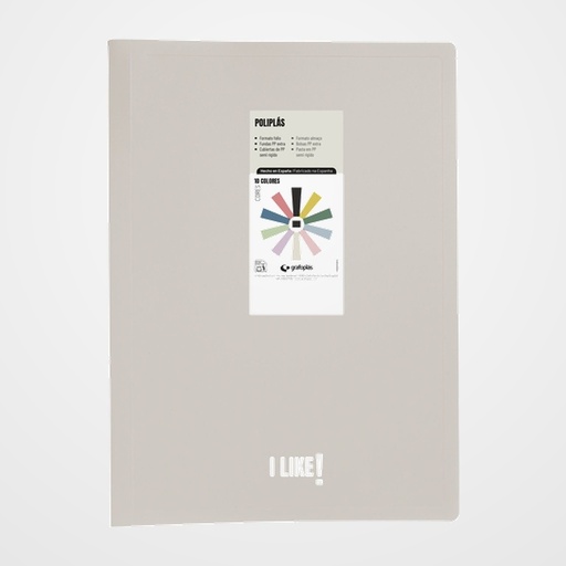 CARPETA FUNDAS (TARIFARIO) GRAFOPLAS PP SEMIRRIGIDO POLIPLAS LIKE 3 OPACO Fº 50 F. ARENA