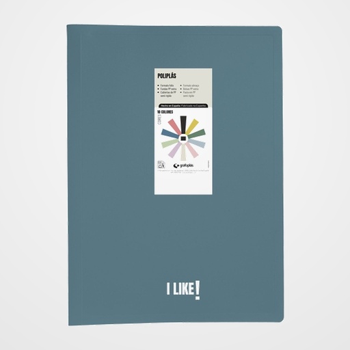 CARPETA FUNDAS (TARIFARIO) GRAFOPLAS PP SEMIRRIGIDO POLIPLAS LIKE 3 OPACO Fº 50 F. AZUL OSCURO