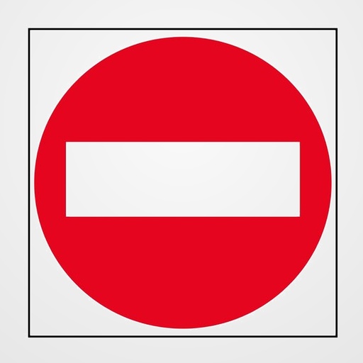 CARTEL ADHESIVO APLI 114X114 PROHIBIDO PASO