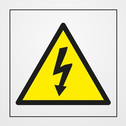 CARTEL ADHESIVO APLI 114X114 RIESGO ELECTRICO