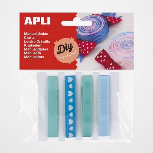 CINTA de TELA APLI TONOS AZULES BOLSA de 5