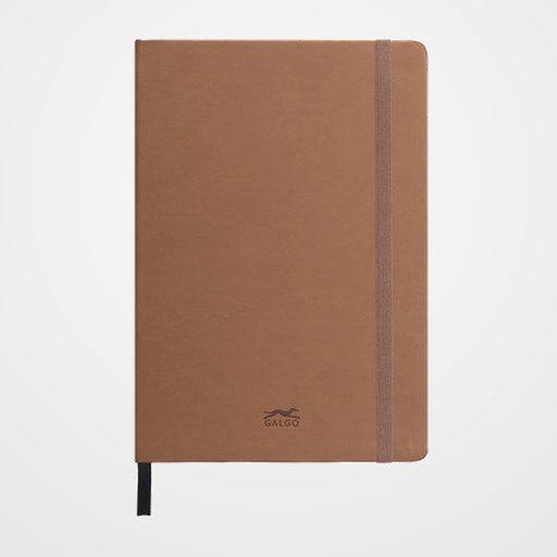 CUADERNO NOTAS GRAFOPLAS GALGO con GOMA A5 80h 100g CUADRICULA 5x5 MARRON