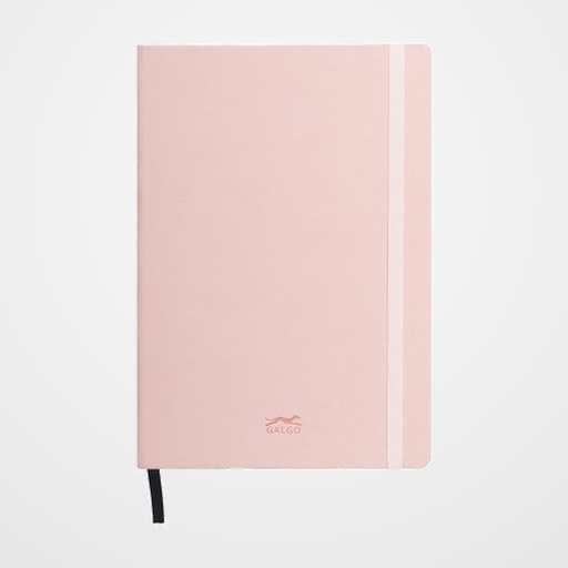 CUADERNO NOTAS GRAFOPLAS GALGO con GOMA A5 80h 100g CUADRICULA 5x5 ROSA