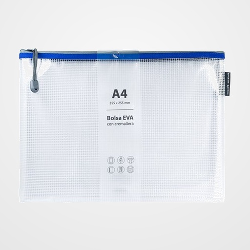 DOSIER SOBRE GRAFOPLAS CREMALLERA EVA-BAG A4 AZUL