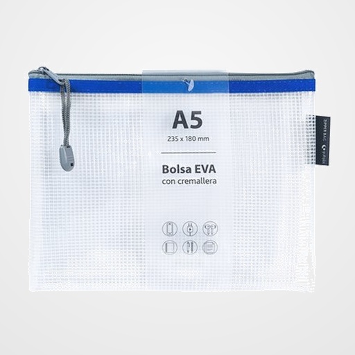 DOSIER SOBRE GRAFOPLAS CREMALLERA EVA-BAG A5 AZUL
