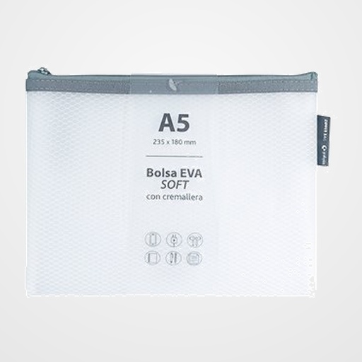 DOSIER SOBRE GRAFOPLAS CREMALLERA EVA-BAG A5 MATE BLANCO