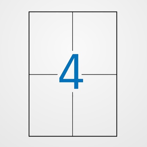 ETIQUETAS ADH.IMPR.APLI A4 BLANCA C.RECTOS LASER CAJA 250h 105x148 mm 1000 uds.(02528)