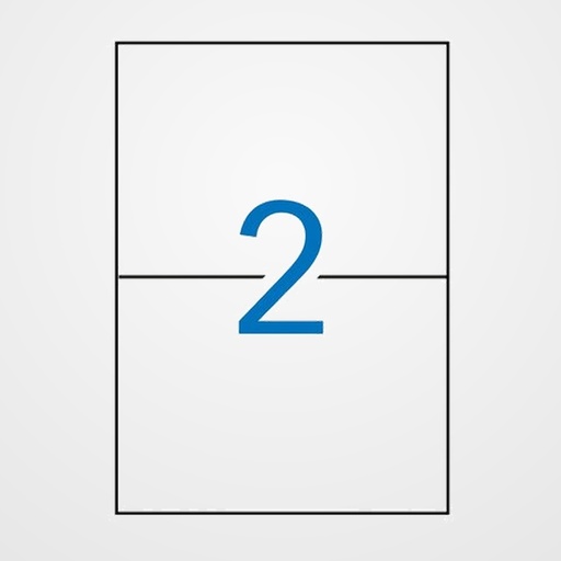 ETIQUETAS ADH.IMPR.APLI A4 BLANCA C.RECTOS RECICLADAS CAJA 100h 210x148 mm 200 uds.(12069)