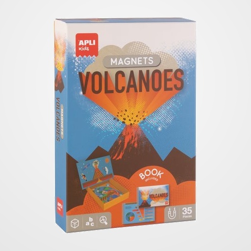 JUEGO EDUCATIVO APLI KIDS PIEZAS MAGNETICAS VOLCANES 35 pz