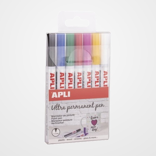 MARCADOR T.OPACA PERM. APLI PERMANENT PEN COLORES SURTIDOS BLISTER de 7