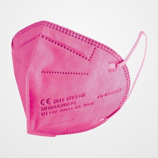 MASCARILLA FFP2 RADEX HOMOLOGADA CE 2841 SIN GRAFENO FUCSIA