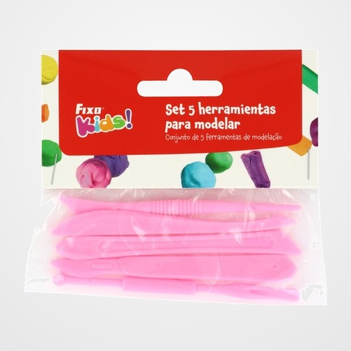 MOLDEADORES FIXO KIDS BLISTER de 5 ESPATULAS SURTIDAS