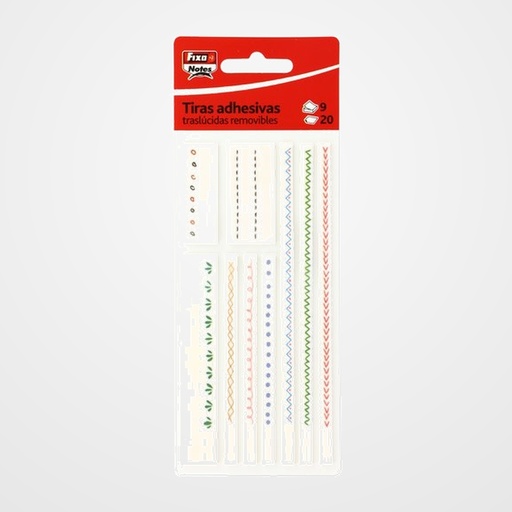 TIRAS ADHESIVAS FIXO DISEÑO 20h SURTIDAS PACK DE 9