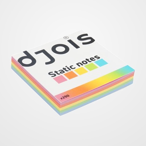 TACO NOTAS ESTATICAS DJOIS 75x75 250 HOJAS SURTIDOS (5x50h)