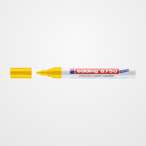 MARCADOR T.OPACA PERM. EDDING 8750 INDUSTRIAL CONICO AMARILLO