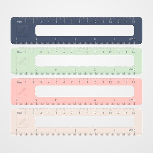 REGLA RECTANGULAR MILAN 430 since 1918 15 cm CAJA de 20