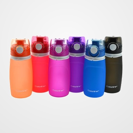 BOTELLA COLORLINE B-WATER PLEGABLE de SILICONA 550ml