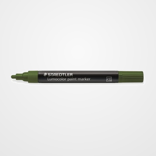 ROTULADOR ACRILICO STAEDTLER 349 LUMOCOLOR PAINT PERMANENTE VERDE OLIVA