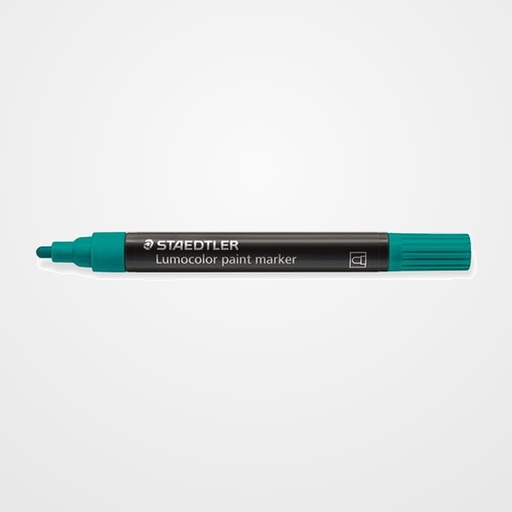 ROTULADOR ACRILICO STAEDTLER 349 LUMOCOLOR PAINT PERMANENTE VERDE PINO