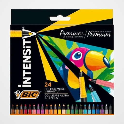 ROTULADOR FIBRA BIC INTENSITY PREMIUM BLISTER de 24